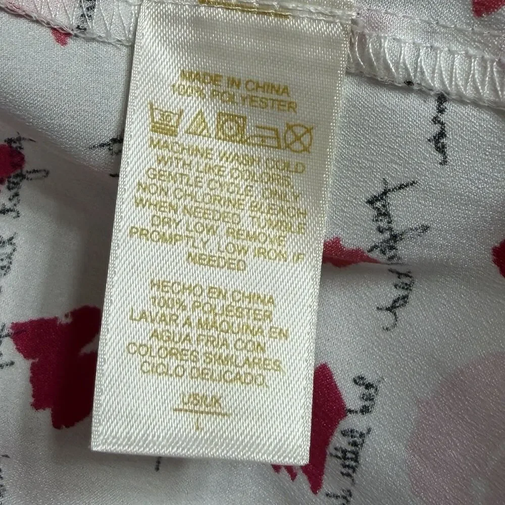 Kate Spade Synthetic Lipstick Cropped Pajamas Set Women’s Size 1